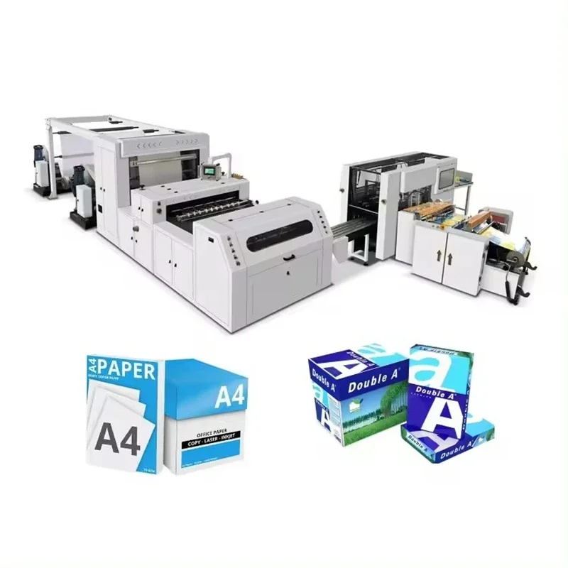 Die Cutting Machine Fully Automatic A4 Copy Paper Production Line Paper Sheet Cutting Machine with Packing Machine