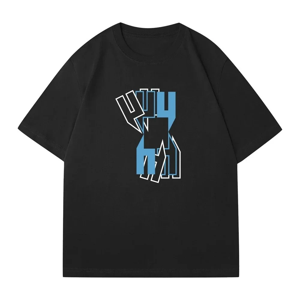 

2025 Summer Men's Loose Version Pure Cotton T-shirt Short-sleeved Breathable Casual Top Summer Fashion Basic Round Neck T-shirt