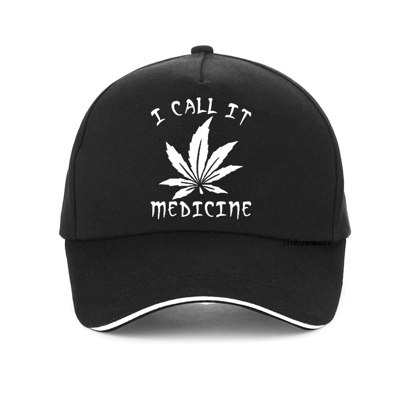 

I Call It Medicine Letter Print Baseball Cap Adjustable Snapback Unisex Summer Sun Hat for Men Women Bold Streetwear Casual