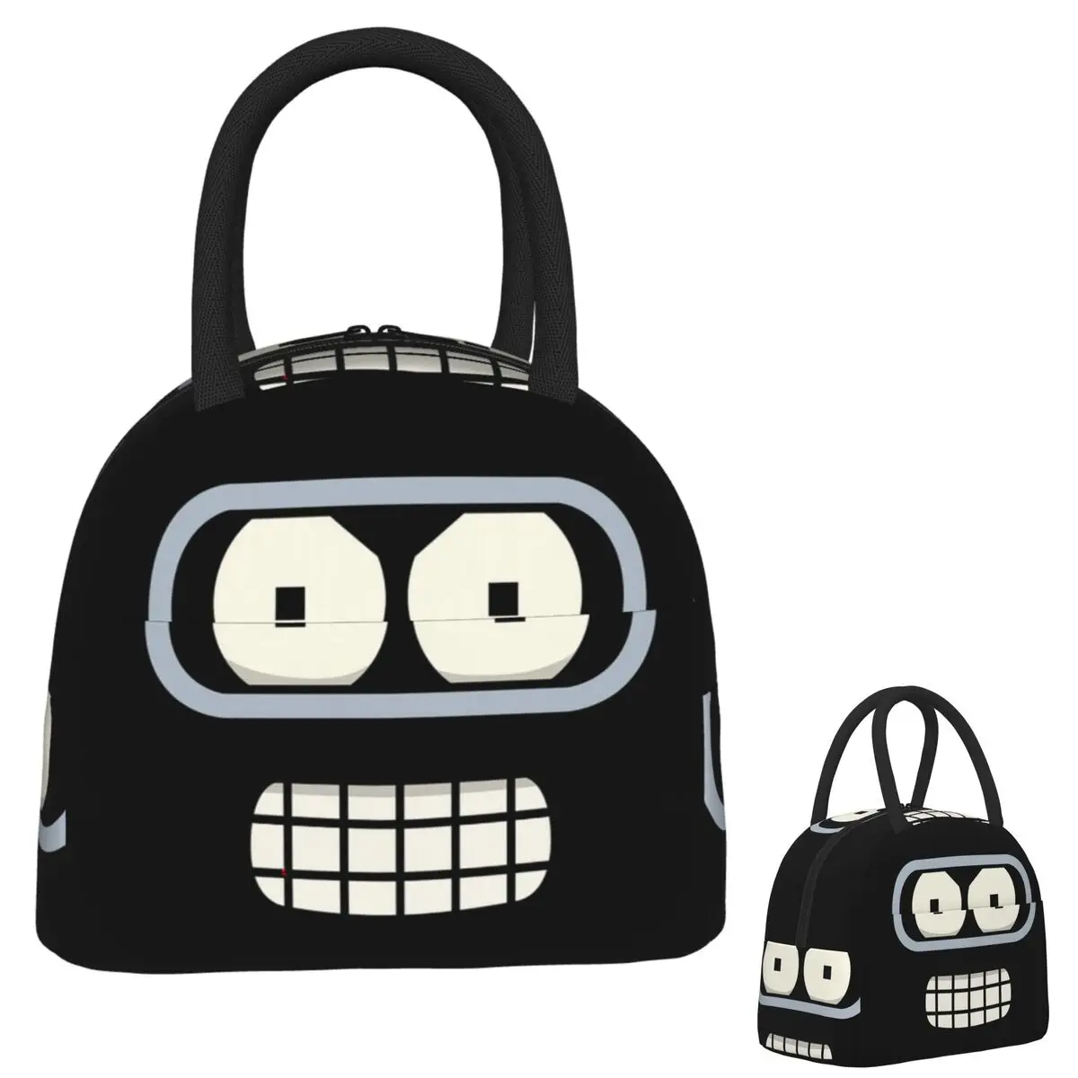

Сумки для обеда Bender's Face, изолированная коробка для бенто, портативная сумка для обеда, многоразовые сумки для пикника, термосумка для женщин и детей, работа