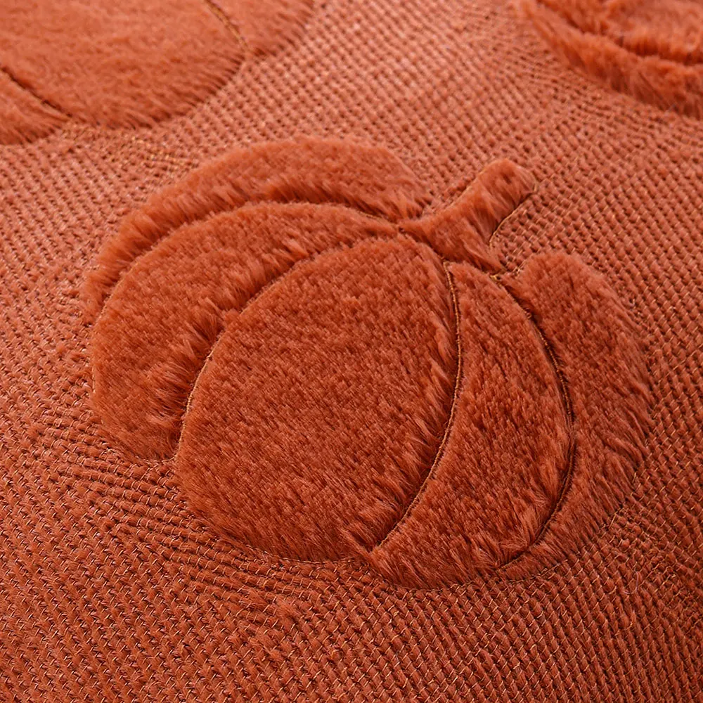 Plush Pumpkin Pillowcase 30x50/45x45/50x50 Orange Decorative Cushion Cover for Sofa Bed Couch Soft Fluffy Home Decor Pillowcase - view 6