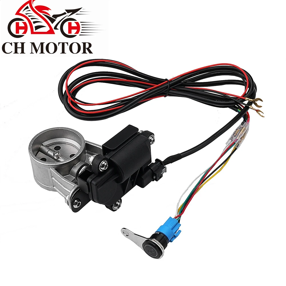 

universal 51mm Motorcycle Exhaust Pipe System Locomotive Sound Stainless Steel Valve Electronic Switch Button Control