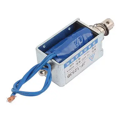 JF-1253B DC12V/DC24V 450mA 10mm 42N Push Pull Type DC Solenoid Electromagnet Magnet