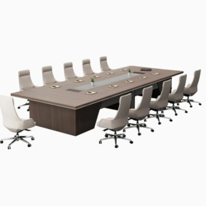 Panel type large conference table Modern simple reception workbench Negotiation training table Conference office Long table