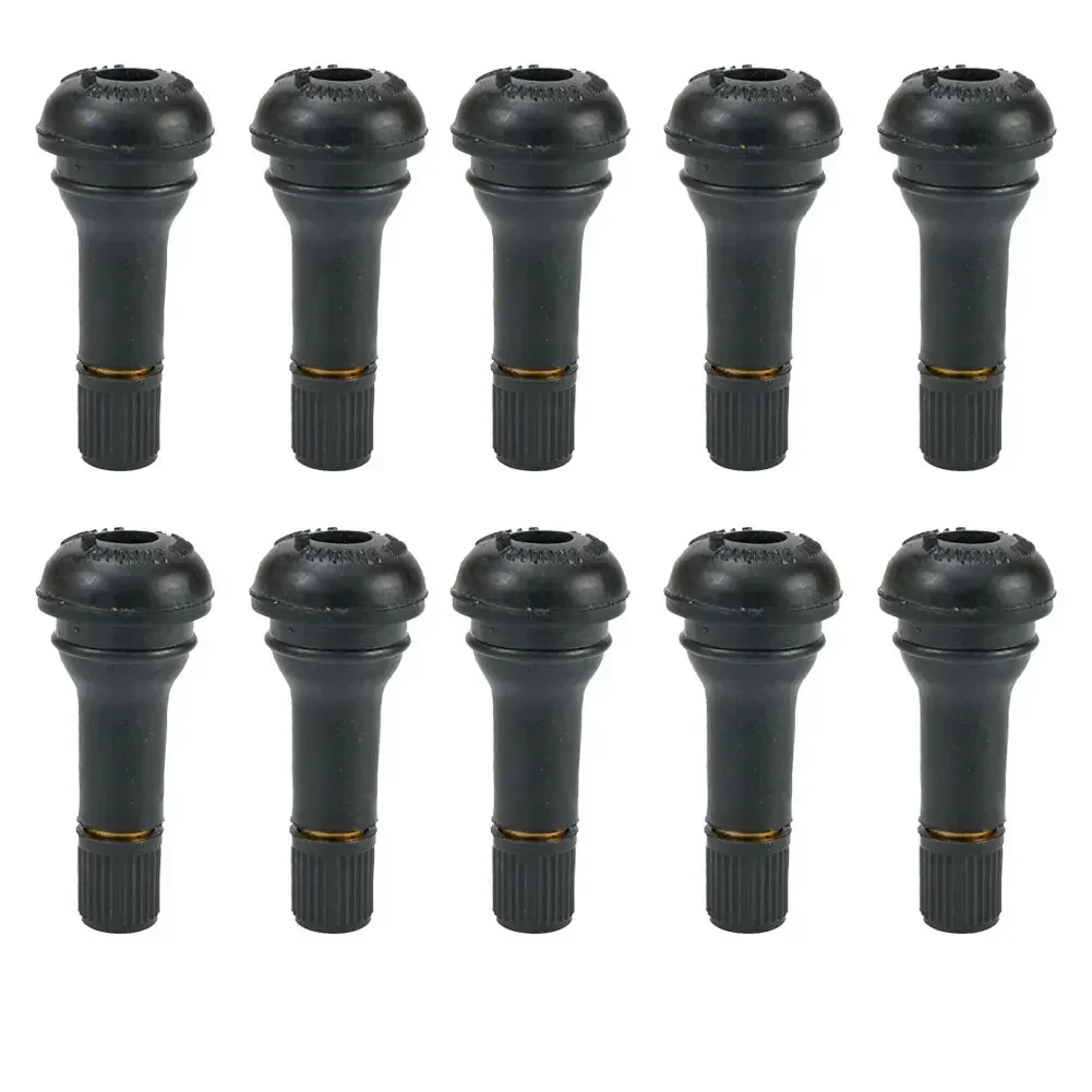 

10pcs Car Vacuum Tire Valve TR413 Valve Stems Snap-in Tubeless Tyre Valves Stems With Valve Core Parts Accessories Replacements