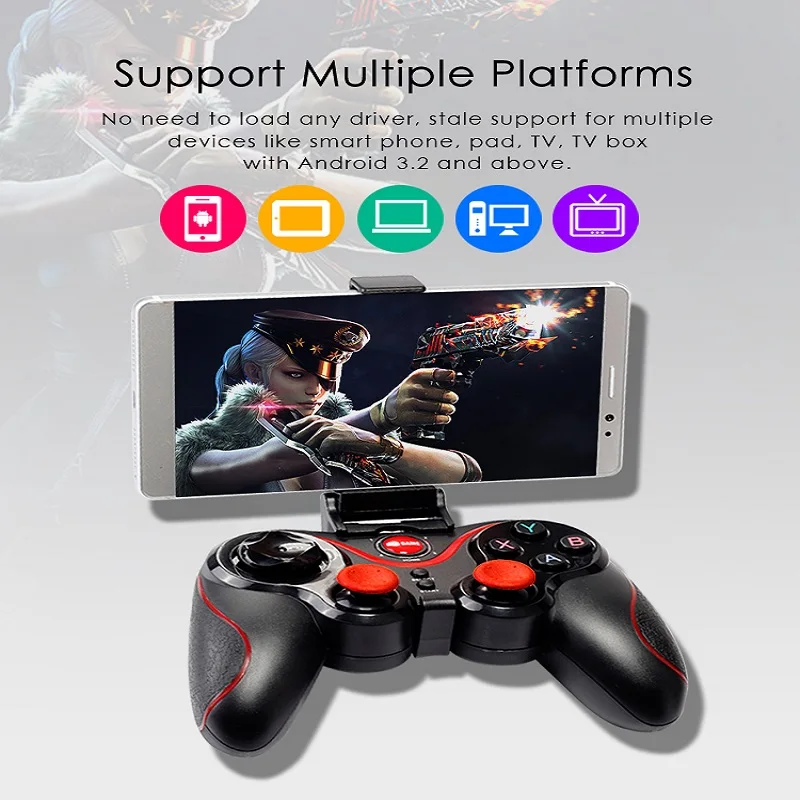 Wireless Bluetooth-compatible Game Controller for Android Mobile Phone TV BOX Computer Joystick for Tablet PC TV Gamepad Control