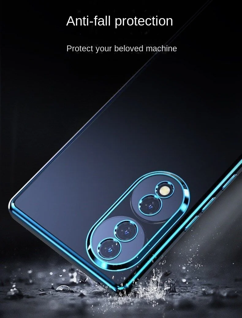 For Huawei Honor 90 80 70 60 50 Pro Case Soft TPU transparent plating Slim protective Back Cover Cases For Honor 90Pro Shell