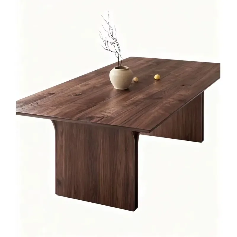 Modern solid wood dining table set for home office restaurant kitchen or hotel - budget-friendly furniture