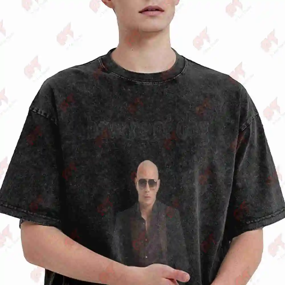 Mr Worldwide Pitbull Hip Hop Vintage Washed Tee Pure Cotton T-Shirt