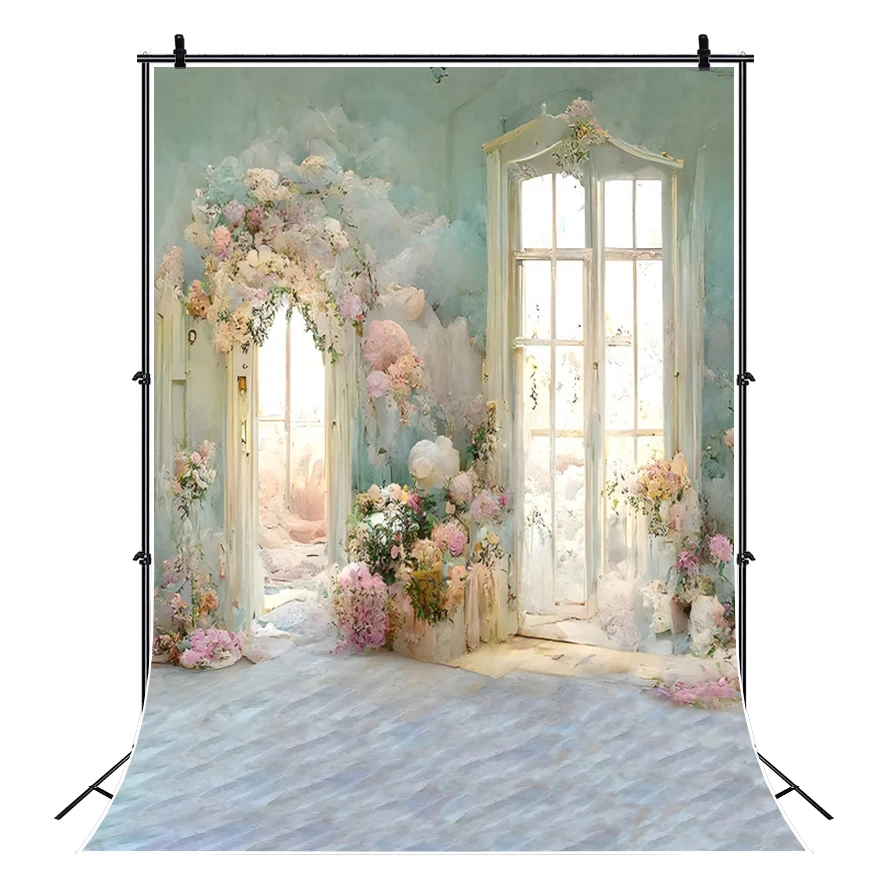 Newborn 1st Birthday Photography Background Flower Balloon Butterfly Party Backdrop Decor Girl Boy Cake Smash Poster Photozone image 4
