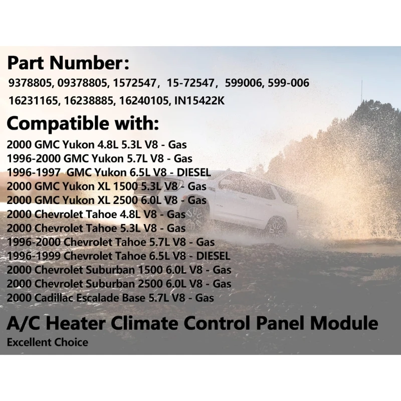 R9CC Sistema Controle Clima Avançado Painel Controle Temperatura Preciso 599-006 Substituição Instalação Simples