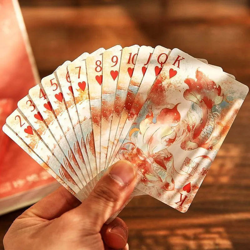 أوراق لعب الأساطير القديمة على الطراز الصيني Lucky Koi ألعاب سطح المكتب المنزلية الداخلية والخارجية وقت الفراغ أدوات الترفيه