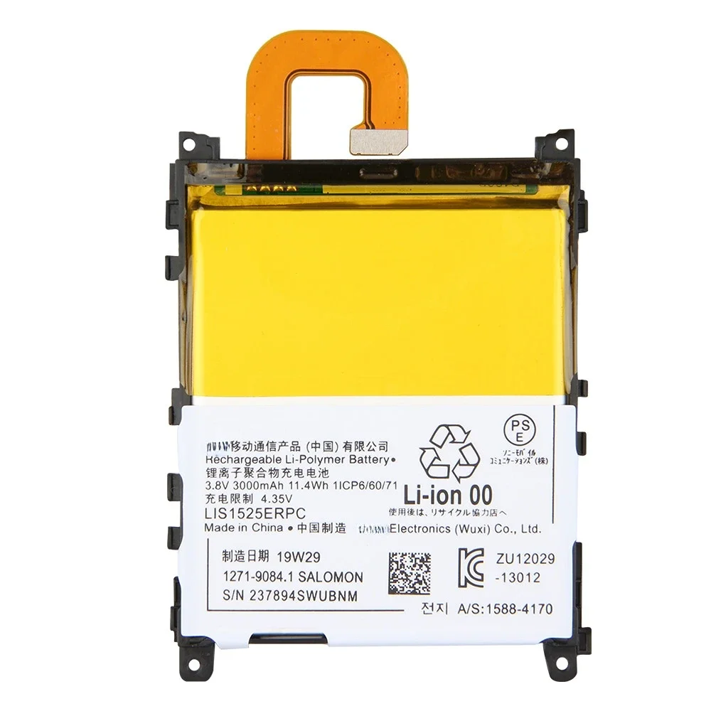 Replacement Battery LIS1525ERPC For SONY L39h Xperia Z1 Honami SO-01F C6902 C6903 Rechargeable Phone Battery 3000mAh