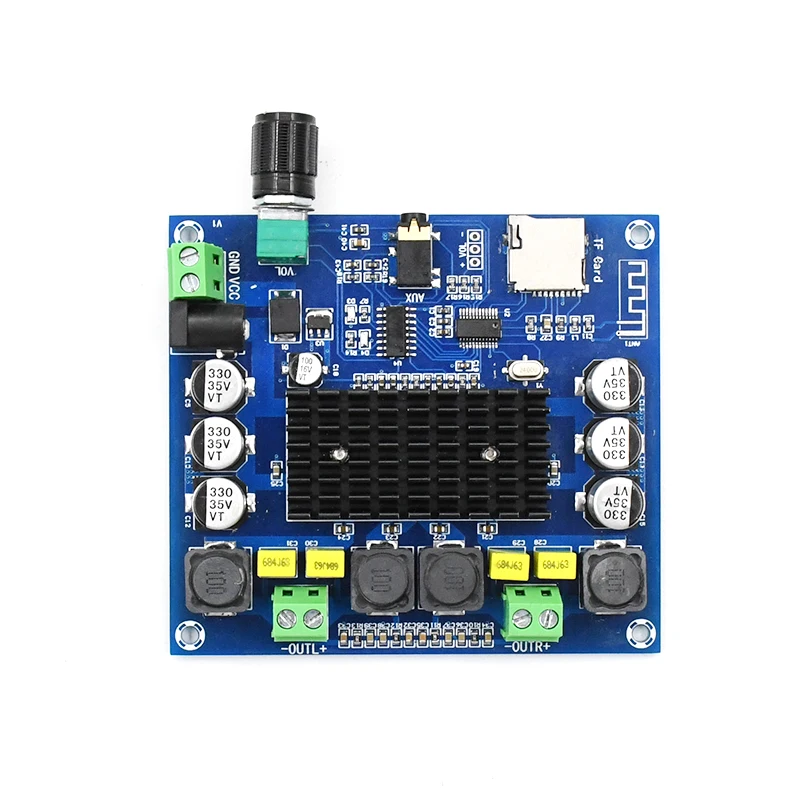 HIFIDIY LIVE XH-A314 Bluetooth 5.0 TPA3116D2 digital amplifier board 2 x 50W speaker Stereo Audio AMP Module Support TF Card AUX