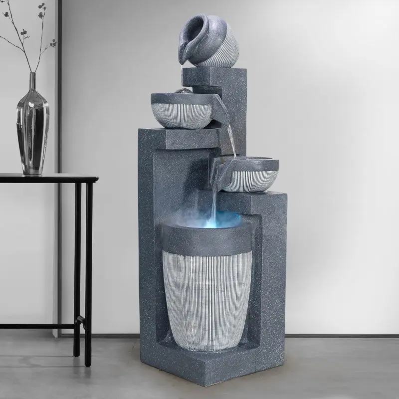 

Flowing water fountain living room porch humidifier TV cabinet next to the ornament office money landscape decoration