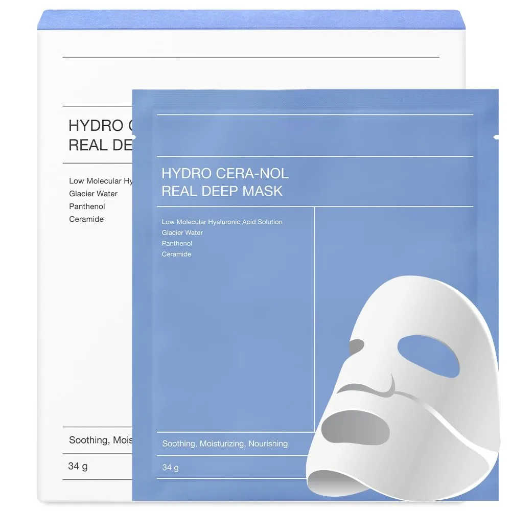 قناع عميق حقيقي من الكولاجين الحيوي المهدئ، قناع سيرا نول المغذي والترطيب، تحسين المرونة، تقليل المسام #1