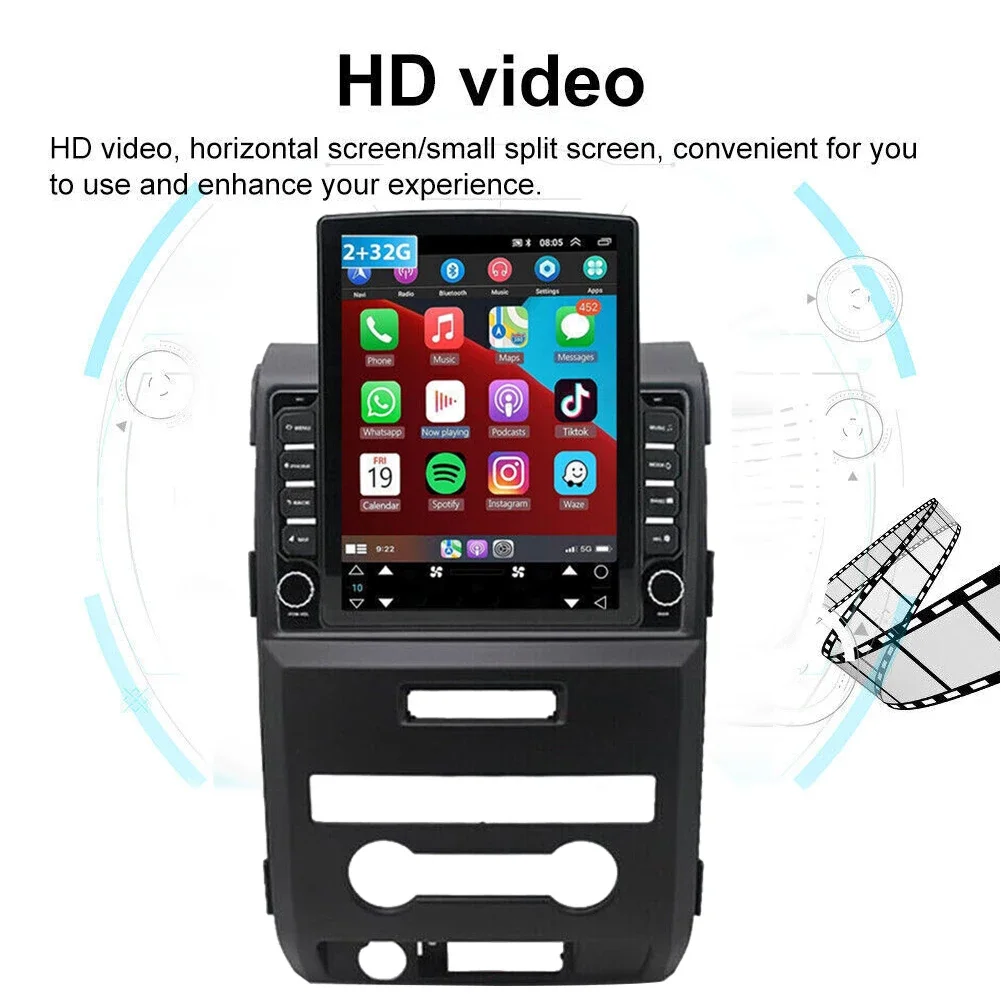 سيارة بلوتوث واي فاي 9.7 في أندرويد 14 ملاحة السيارة 2 + 32G لفورد F150 2009-2014 مع المدمج في CarPlay اللاسلكي أندرويد السيارات #5