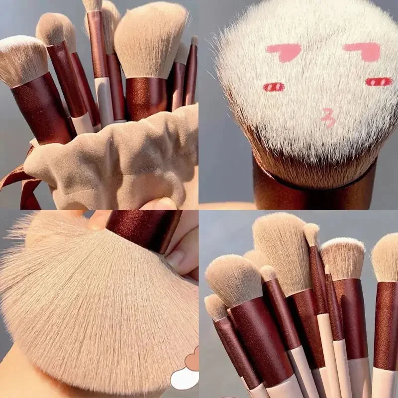 Ensemble de pinceaux de maquillage professionnel pour femme, super doux, détail, fard à joues, surligneur, fond de teint, correcteur, fard à barrage, outil de beauté, 16 pièces