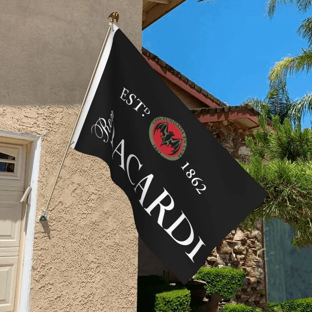 جديد Bacardi جهين راية نسيم العلم حديقة العلم الزخرفية العلم حزب راية 3x5FT (90x150 سنتيمتر) #6