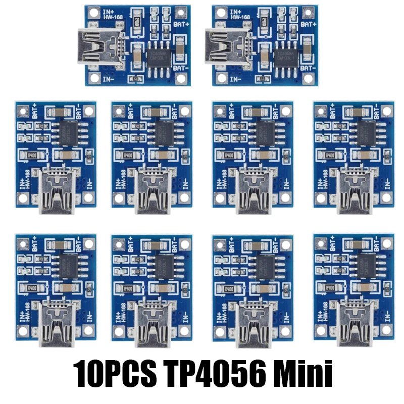 10 STKS Micro/TYPE-C/MINI USB 5 V 1A 18650 TP4056 Lithium Batterij Oplader Module Opladen Board Met Bescherming Dubbele Functies XCW