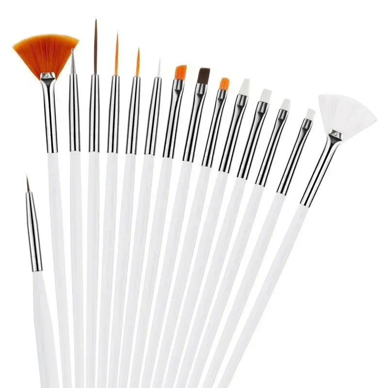 Ensemble de Pinceaux à Ongles Professionnels pour Gel UV Acrylique, Fournitures pour Dessin, Jolie tillage, Manucure, Design Artistique, Accessoires de Maquillage