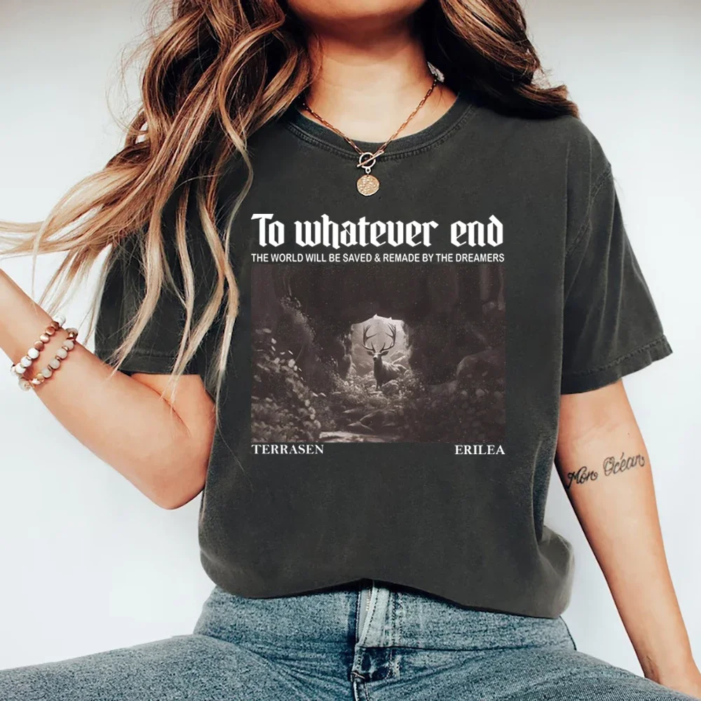 

Throne of Glass Flower Aelin Quote T-Shirt The Thirteen Shirt Unisex Short Sleeve T-shirts Vintage Bookish Shirt Women Clothing