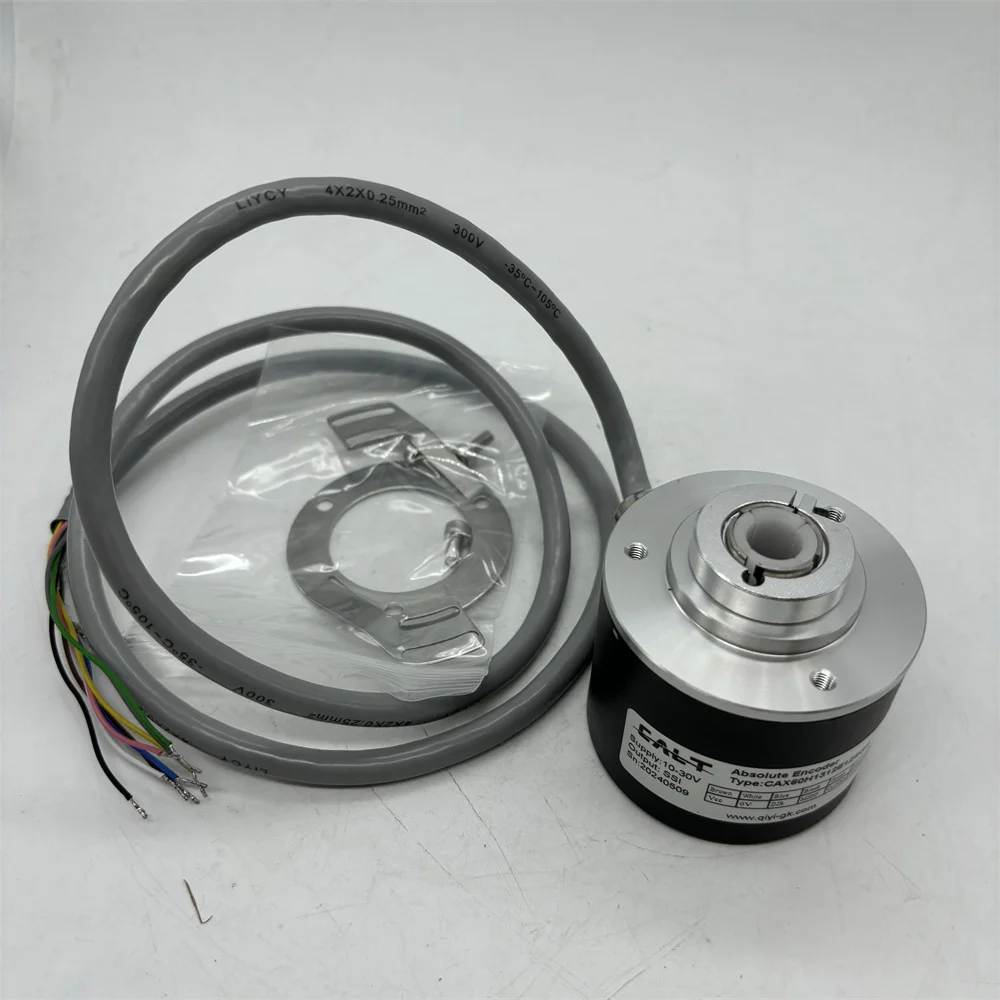 Semi-hollow Shaft Multi-turn Absolute Rotary Encoder CAX60H1312E12SGB SSI Output 10~30V