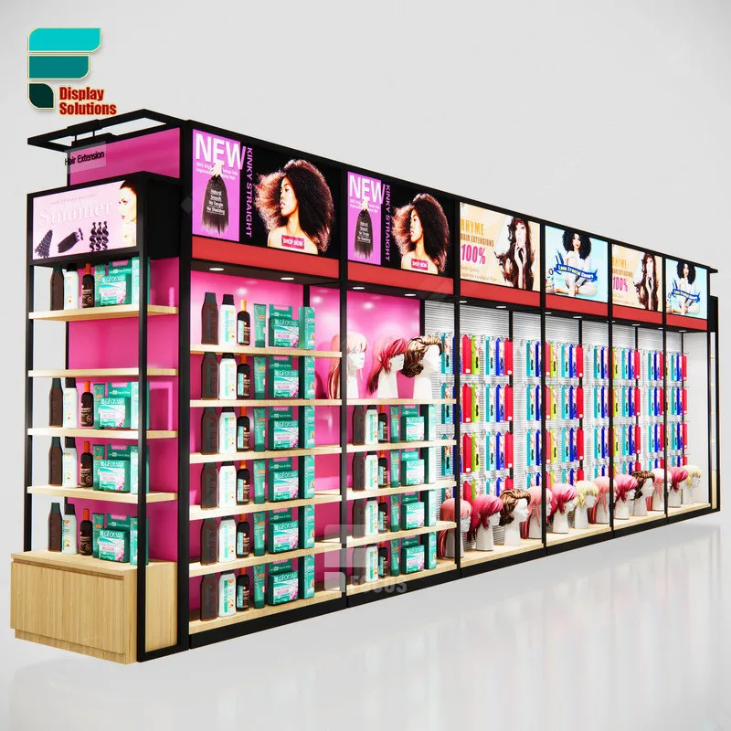 Customized-New Decoration Fixtures Modern Cosmetics Display Middle Cabinet Perfume Retail Display Beauty Cabinet