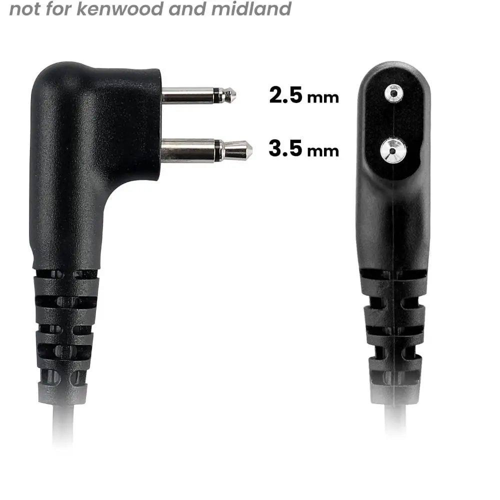 with Mic PTT 2 Way Radio Headset Surveillance 2 Pin Earpiece Acoustic Tube FBI Security for Motorola CP200 GP2000