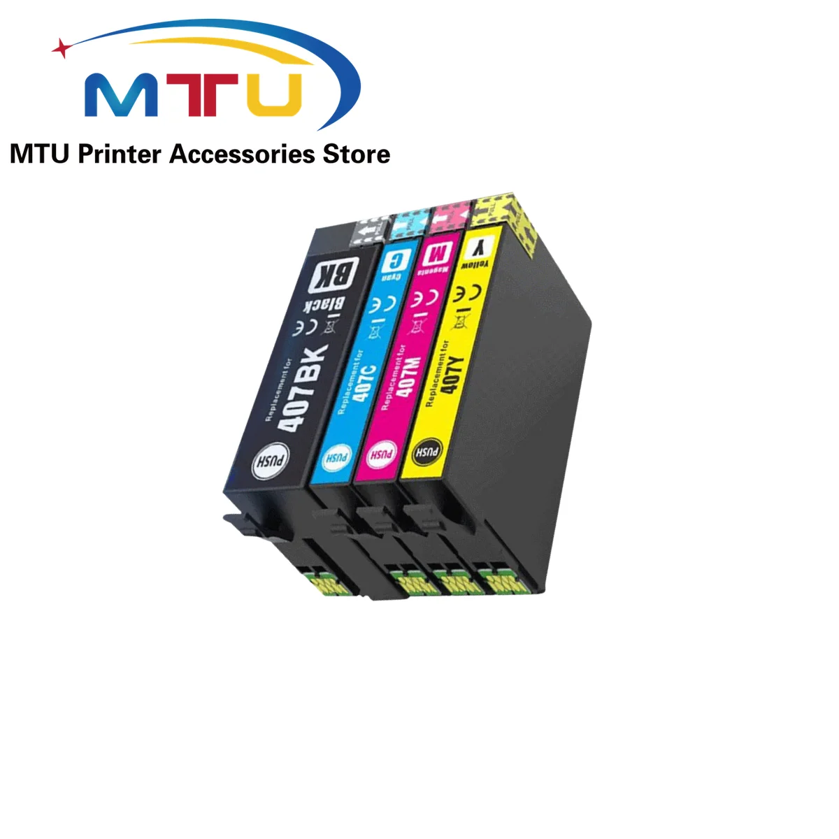 

1Set 407 407XL T407 T407XL T07U1 - T07U4 Ink Cartridge for Epson WorkForce WF-4745 WF-7841 Printer