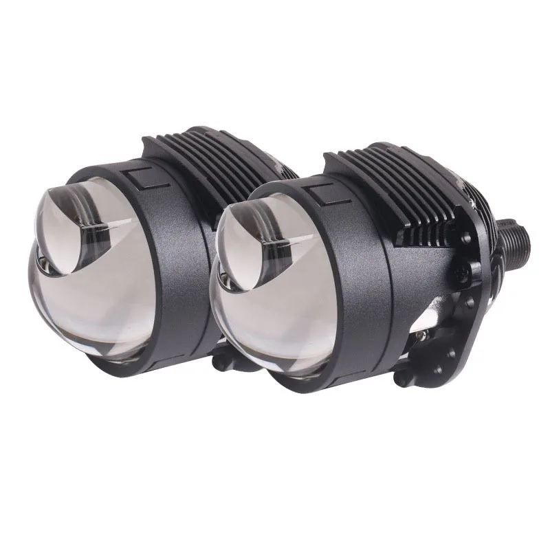 2.5 Inch Direct Beam LED Bi Projector Lens S8L 90W Laser Fog Light Module Car Headlight Retrofit High Low Beam Upgrade Kit