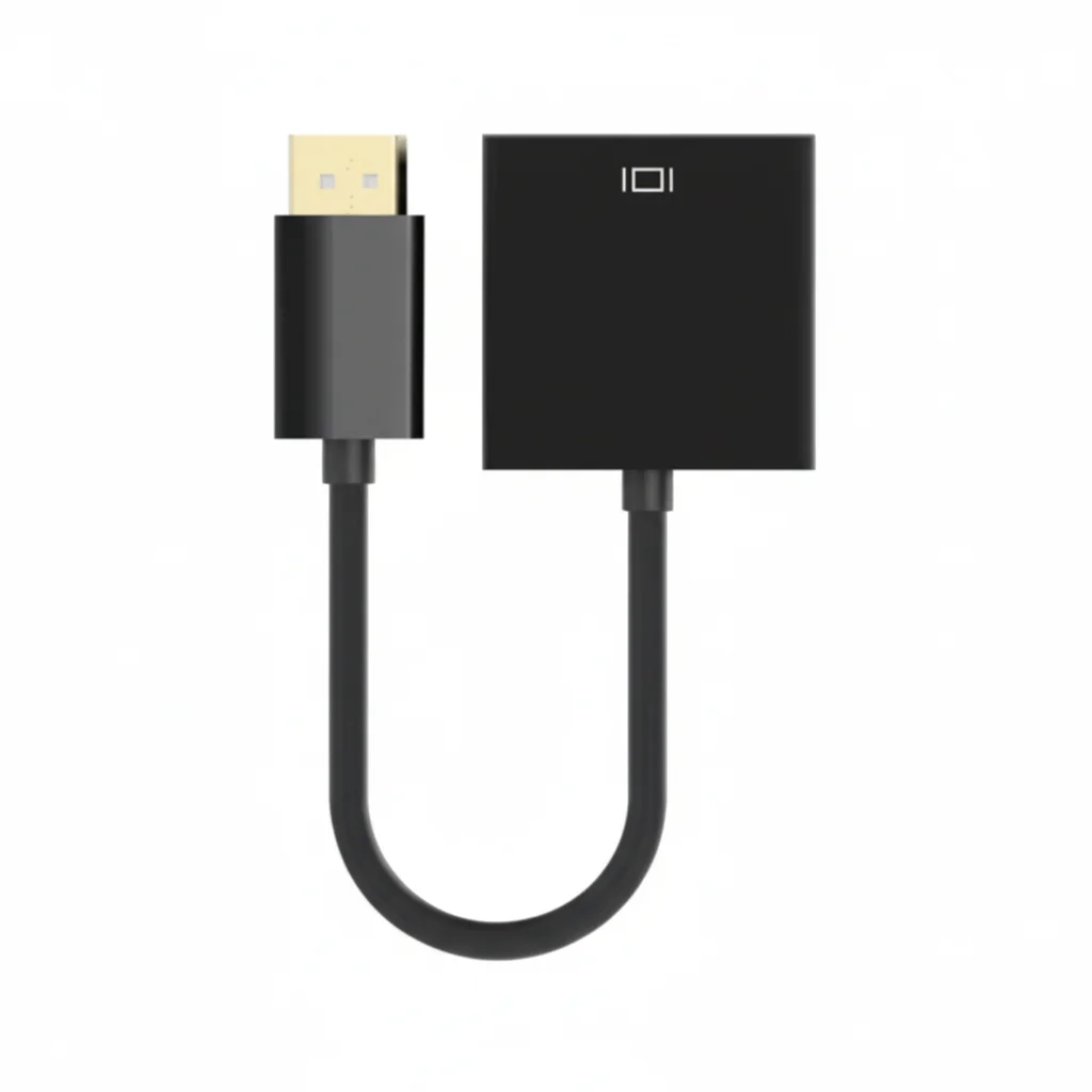 Belkin F2CD032B Displayport to VGA Adapter - 6" DisplayPort/VGA Video Cable for Video Device, Monitor, Projector, TV, HDTV -