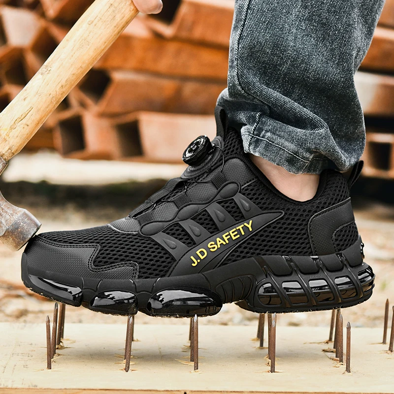 

Men Casual Shoes Labor Protection Anti Smashing Anti Piercing Steel Toe Comfortable Men Shoes