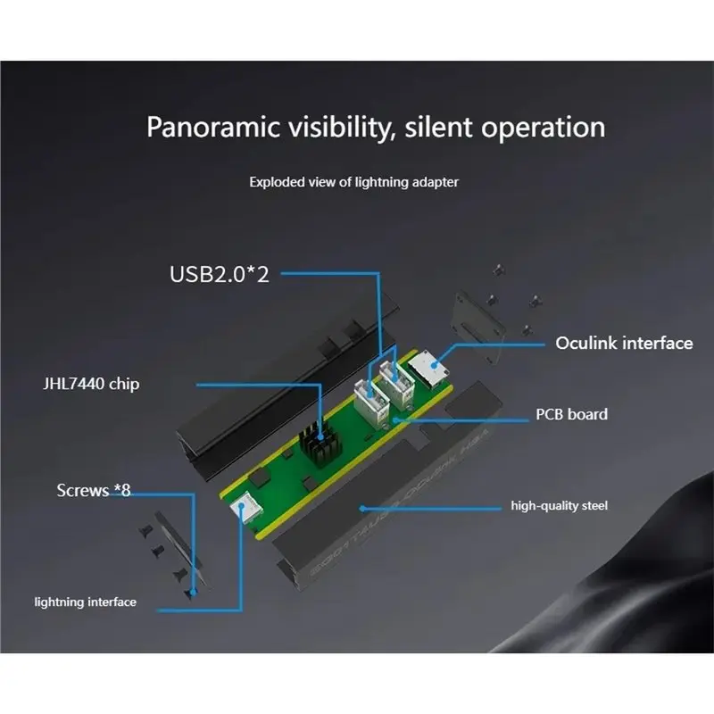 New Arrivals-T4 Oculink For Thunderbolt USB4 Adapter, Notebook External Graphics Card Expansion Dock Oculink Interface JHL7440 C