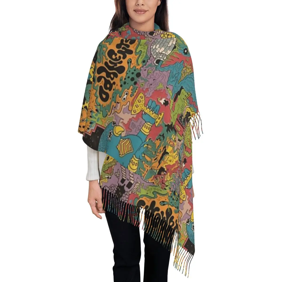 King Gizzard And The Lizard Wizard - Oddments Scarf Tassel Scarves Women Soft Warm Shawls and Wraps Large Fall Winter Shawl Wrap