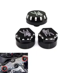 Front Fork Covers For SUZUKI GSX1300R HAYABUSA 2008-2020 Motorcycle Accessories CNC Logo Triple Tree Stem Yoke Cap Black