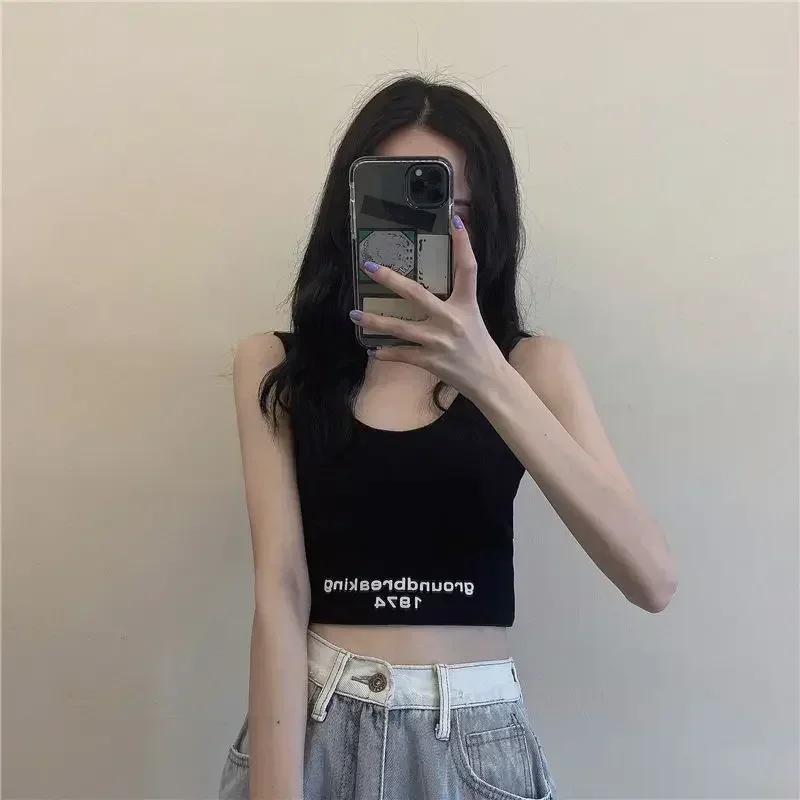 White Short Sleeved T-shirt Women Summer New 2025 Short High Waist Loose Crop Top Casual Basic Dancing Tees