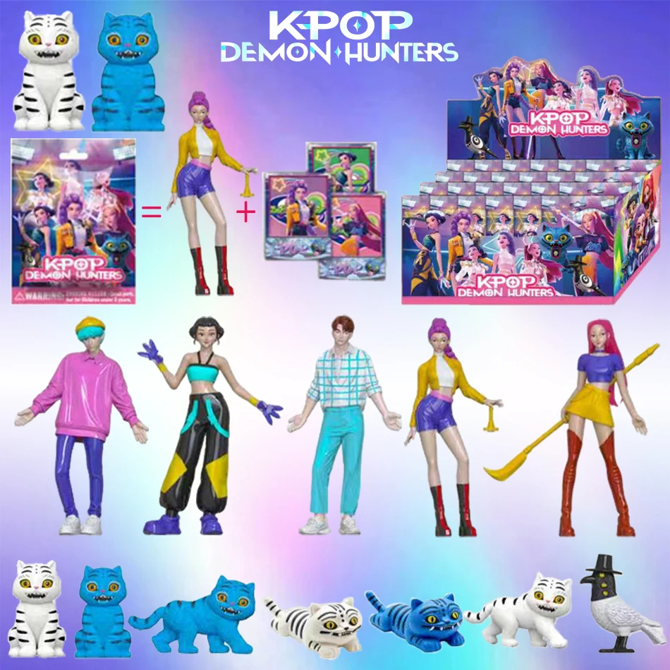 

НОВЫЙ 1-24 шт. Kpop Охотники на демонов Фигурка Игрушка Дерпи Тигр Руми Мира Zoey Sussy Фигурка Кукла для фанатов Рождественский подарок на день рождения