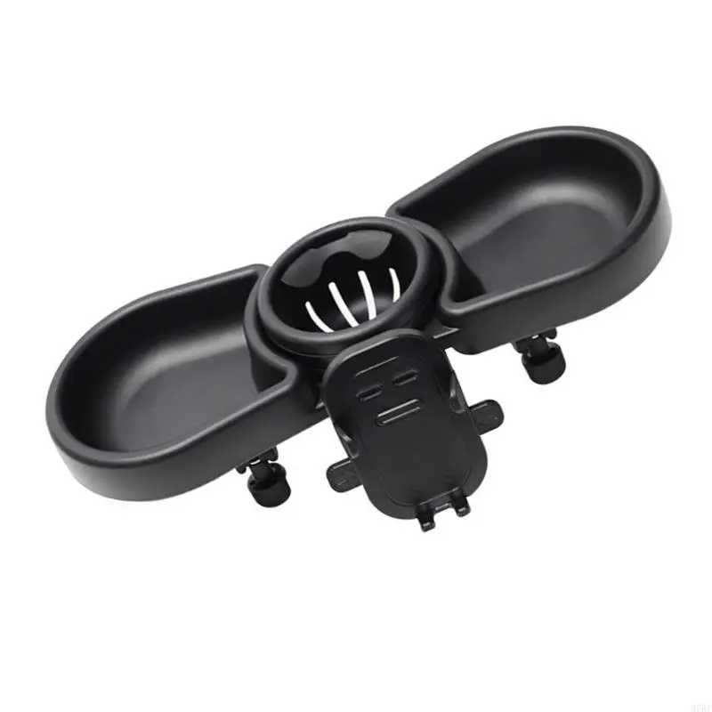 97BE Multifunctional Strollers Tray, 4 in 1 Toddlers Strollers Dinning Plate with Cup Phone Holder for Baby Infant