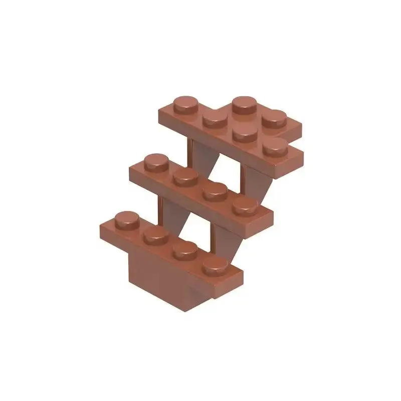 MOC 5 uds especial de 3 pisos 30134 Kit de bloques de construcción de escaleras casa silla abierta recta ladrillos partículas DIY juguetes regalos para niños