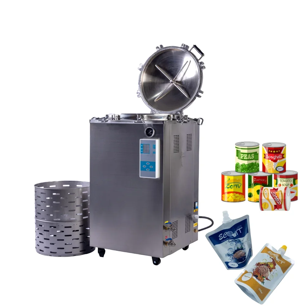 

High Pressure Food Sterilizer 35 50 75 100 120 150 Liter Retort Autoclave with Counter Pressure Water Cooling