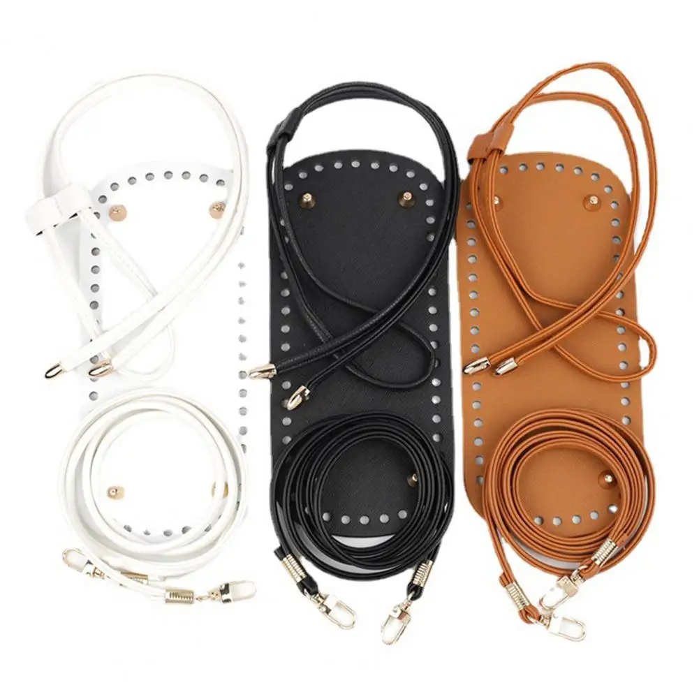 กระเป๋าถักโครเชต์ใช้งานง่ายกระเป๋าด้านล่างอุปกรณ์เสริมกระเป๋าทรงถัง