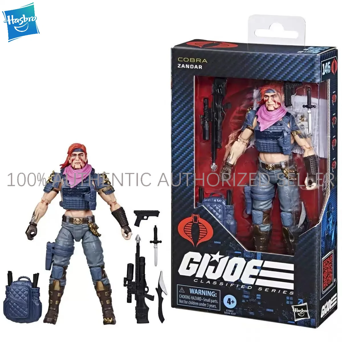 100%Original Hasbro GIJOE CLASSIFIED SERIES No. 146 COBRA ZANDAR 6-inch 1/12 Action Figure