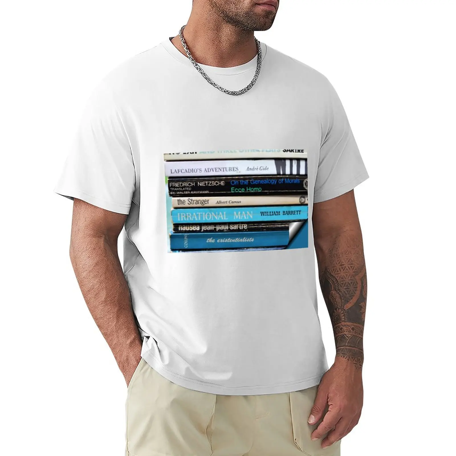 

Existentialist Beach Reading T-Shirt cute tops blacks summer tops sweat shirts, men