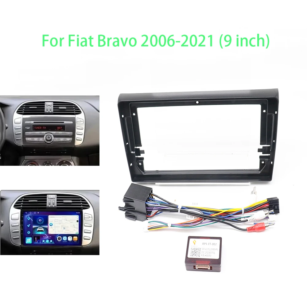 9 Inch Adapter Android Dash Fitting Panel Kit Car Radio DVD Player Fascias Frame For Fiat Bravo 2006-2021