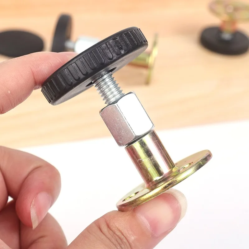 4/1 Buah Alat Penyangga Ranjang, Perangkat Keras Berulir yang Dapat Disesuaikan, Penahan Rak Buku, Kabinet, Sofa, Penopang Sandaran Kepala yang Stabil dan Terpasang