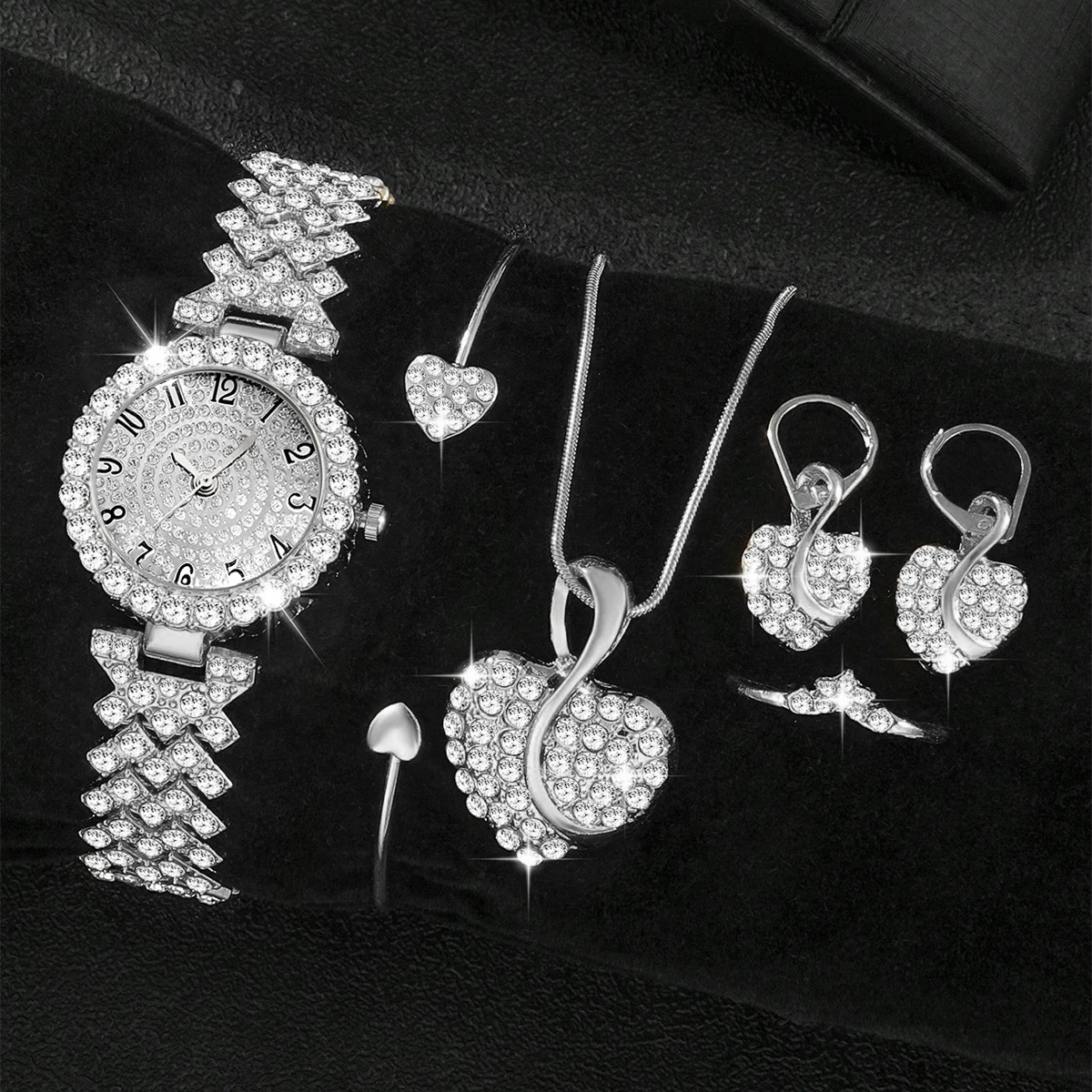 6Pcs Ladies' Exquisite Versatile Watch Set, Ideal Gift for Halloween, Valentine's Day, Mother's Day, Ramadan and Birthdays.