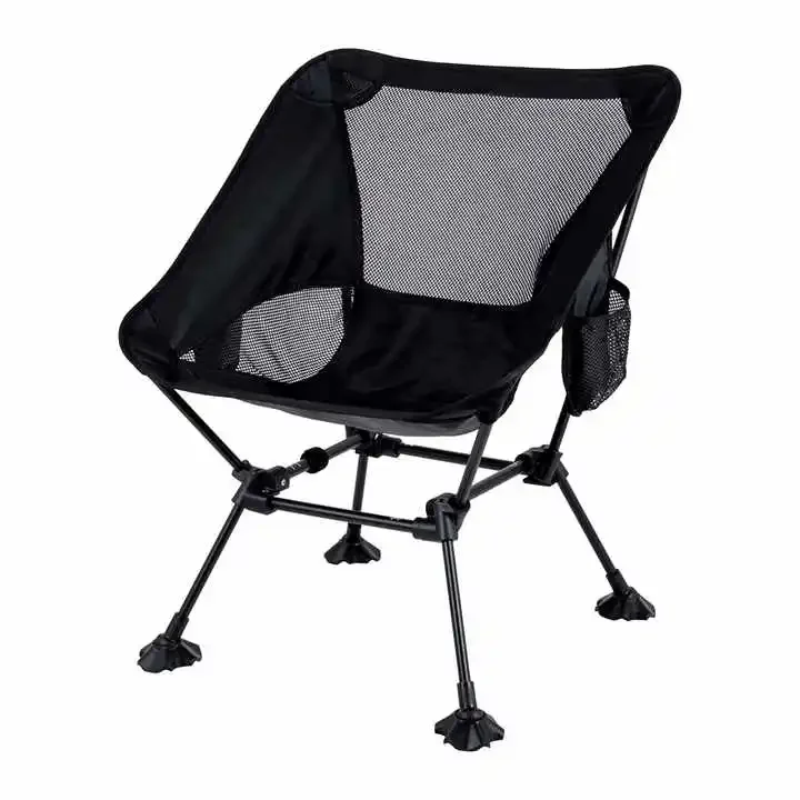 Portable Outdoor Folding Chair Lightweight Portable Camping Moon Chairs with Side Pockets