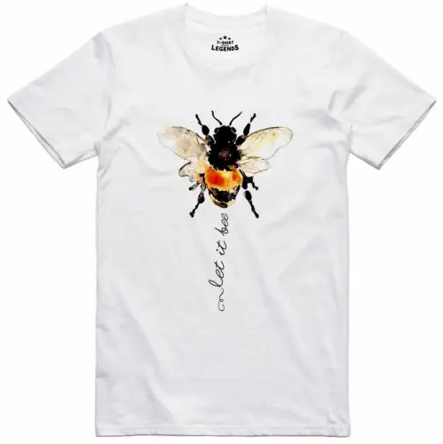 Nature t shirt Let It Bee Arty Design Regular Fit Pre Shrunk Cotton Top