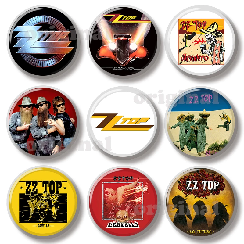 44MM ZZ Top Texas Eliminator Pin Soft Button Pin Jewelry Creative Badge Cartoon Brooch Lapel Pin Bag Hat Decoration